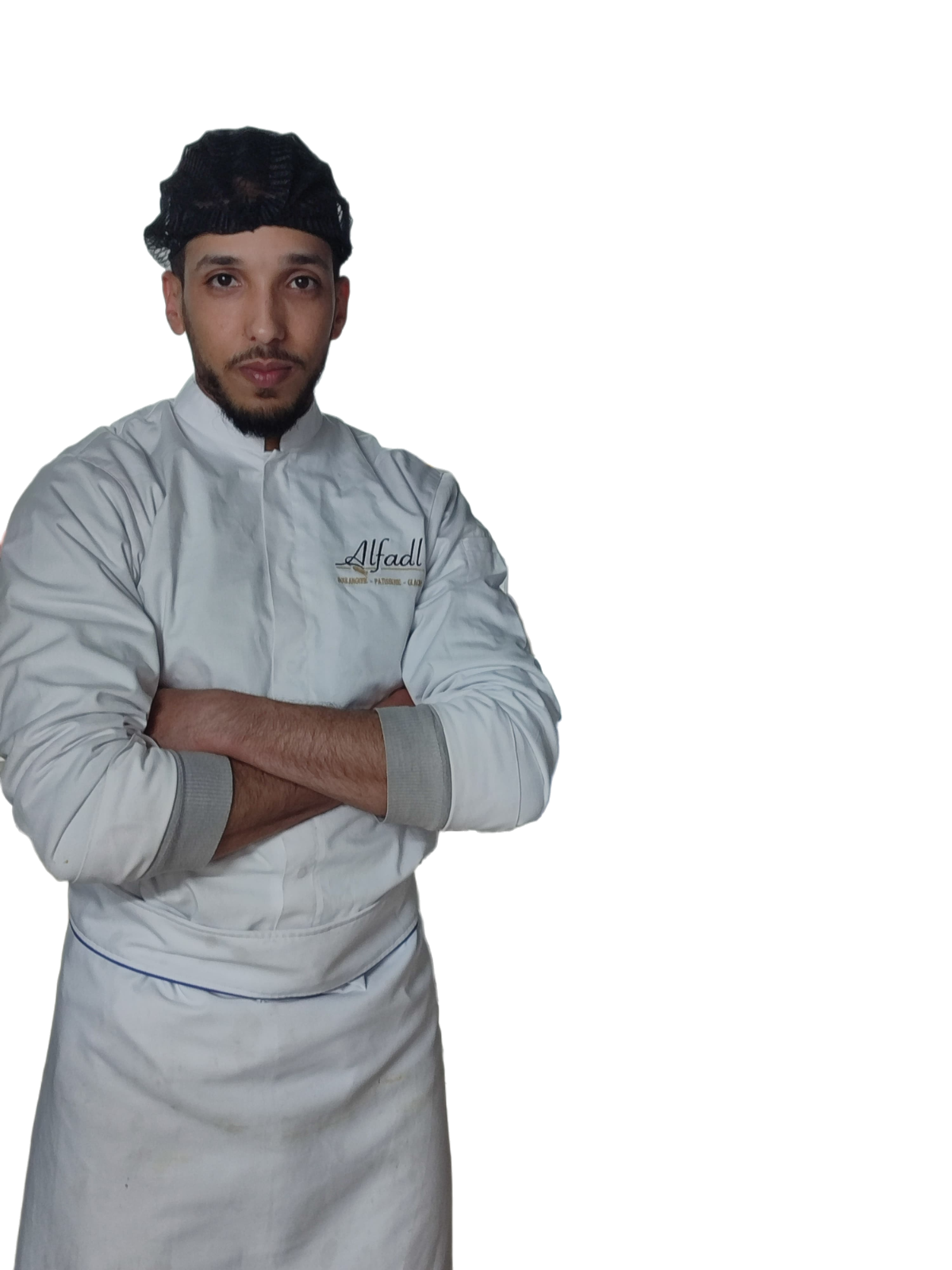Zakaria Benchama in Arbeitskleidung
